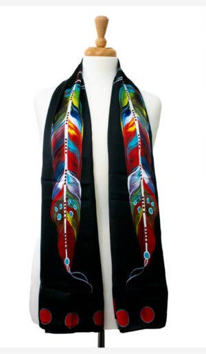 Long Scarf-Feather of Many Colors