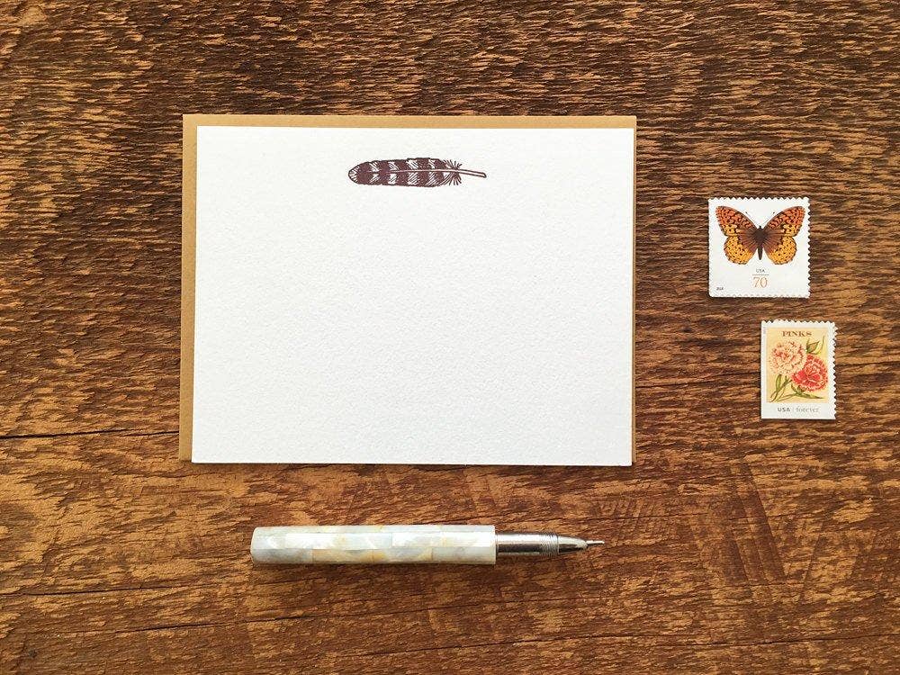 Feather Flat Notes (Boxed Set of 8)