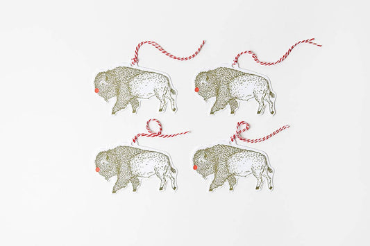 Red Nose Bison Ornament