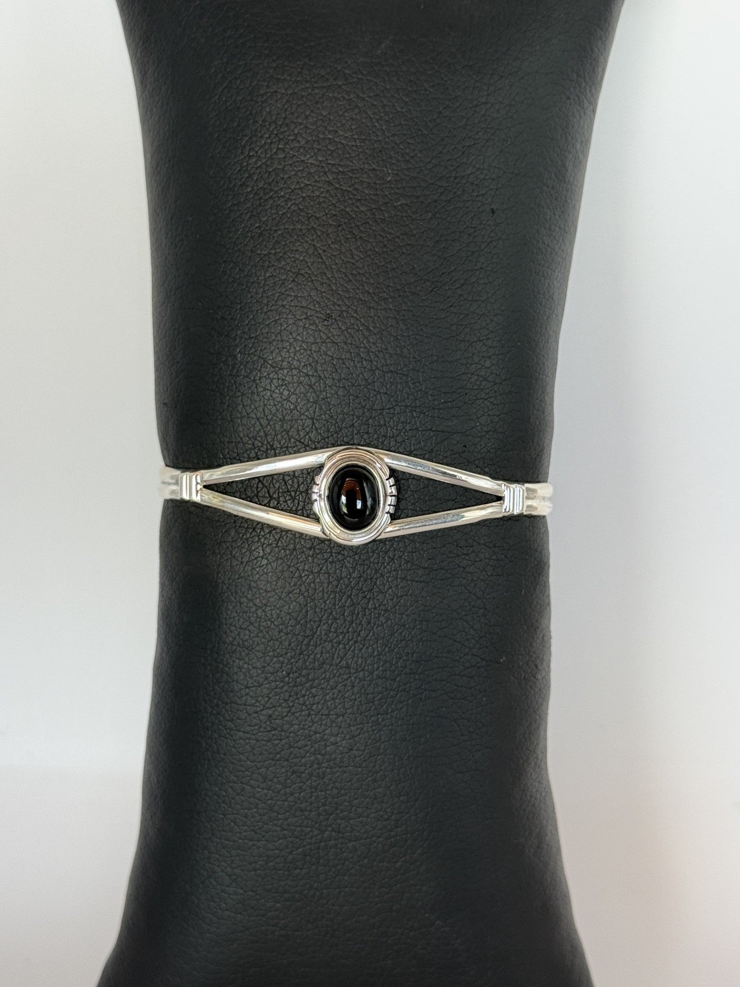 Black Onyx & Sterling Silver Bracelet