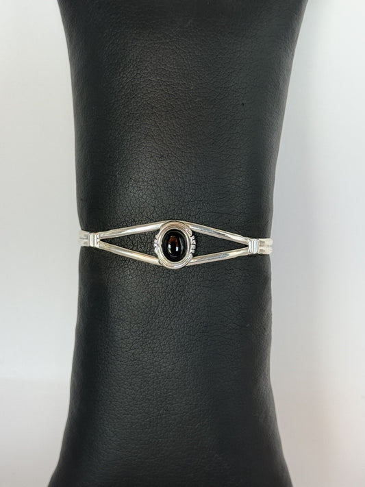 Black Onyx & Sterling Silver Bracelet