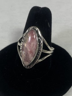 Rhodochrosite & Sterling Silver Ring