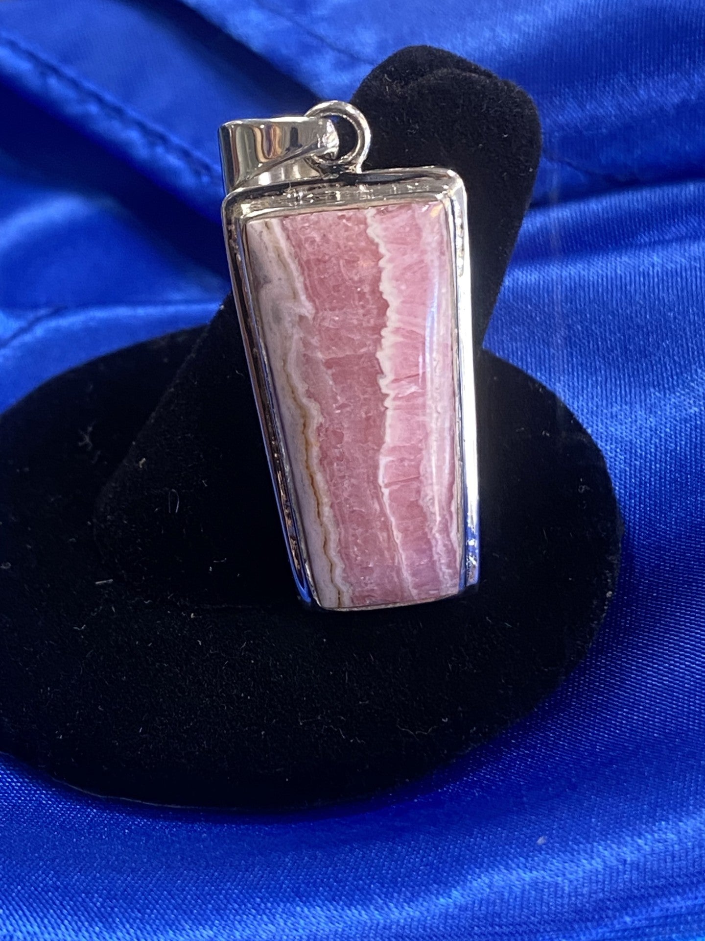 Rhodochrosite & Sterling Silver Pendant