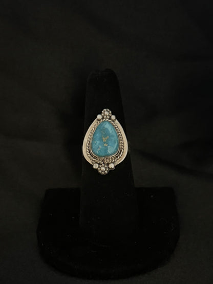 Kingman Turquoise/Sterling Silver Ring (Size 6 1/4)