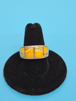 Bumble Bee Jasper & Sterling Silver Band