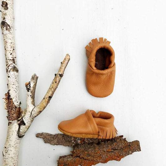 Camel Moccasins Newborn Baby Booties & Toddler Boy Shoes: 3M