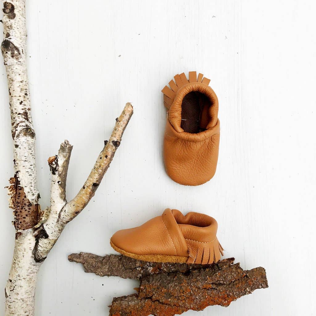 Camel Moccasins Newborn Baby Booties & Toddler Boy Shoes: 6M