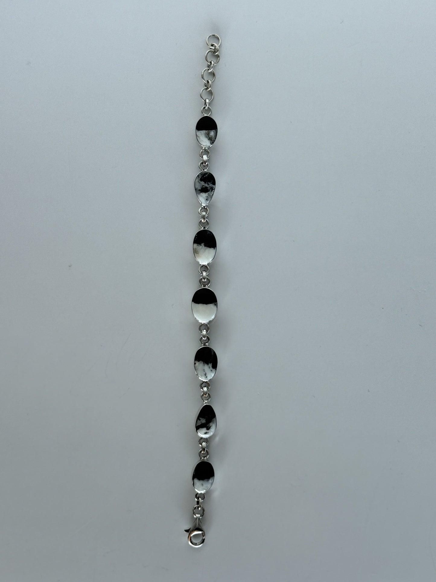 White Buffalo & Sterling Silver Bracelet