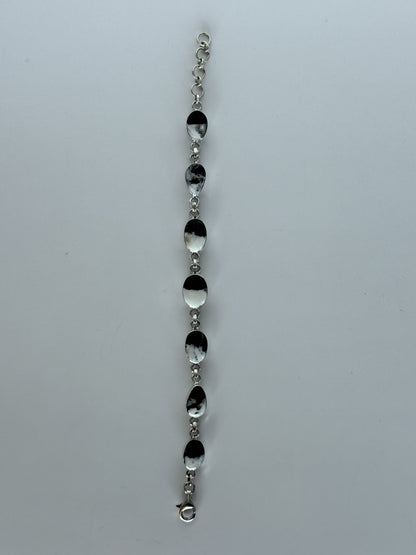 White Buffalo & Sterling Silver Bracelet