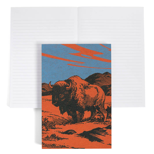 JOURNAL View of a Bison on the Prairie, Vintage