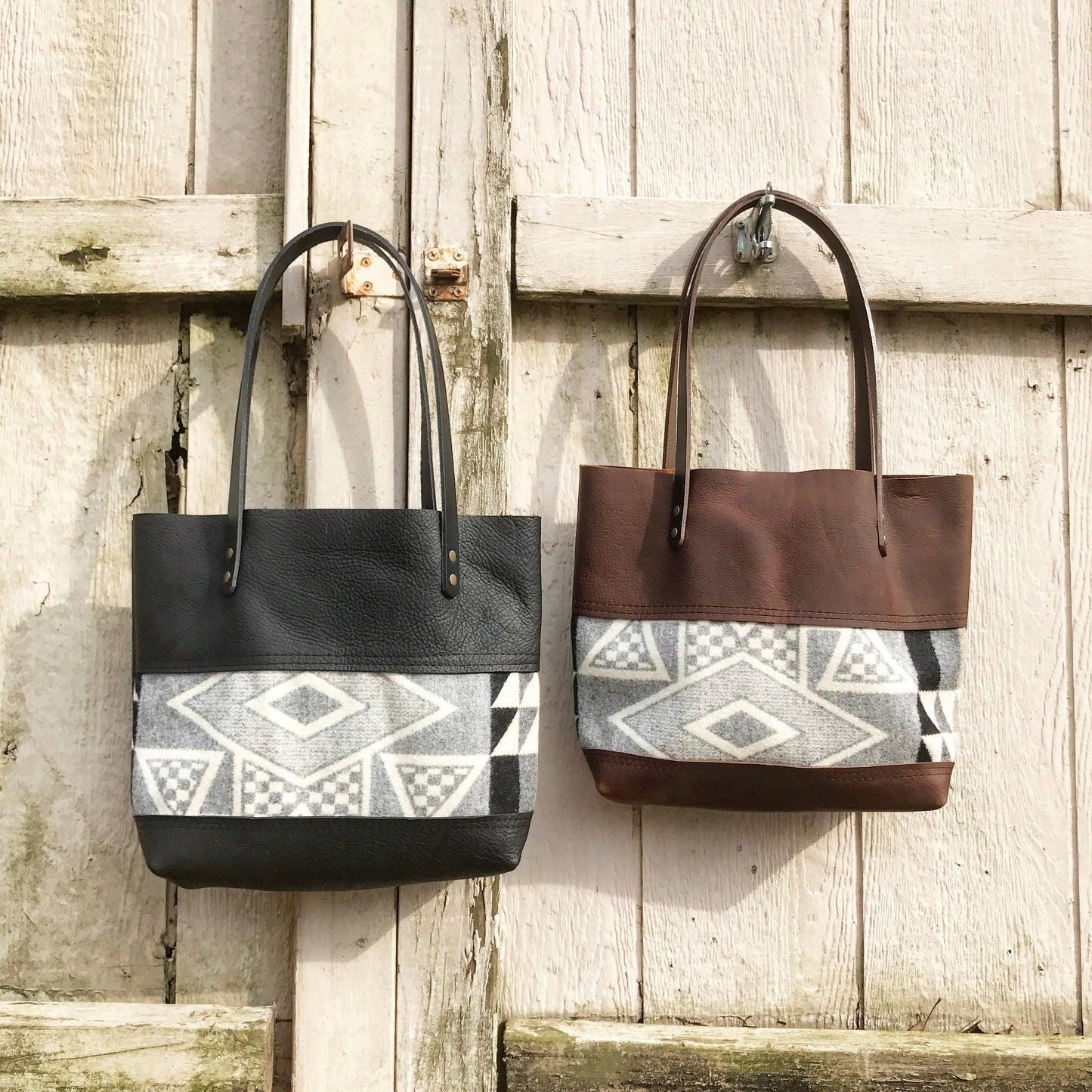 Wool Tote Short: Brown / Harding Sage