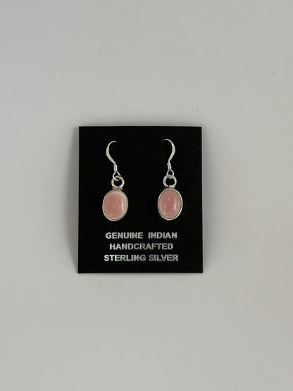 Pink Conch & Sterling Silver Earrings