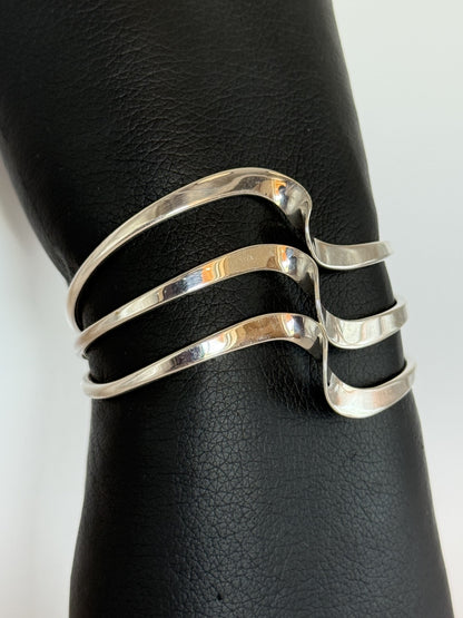 Navajo Sterling Silver Twist Cuff Bracelet