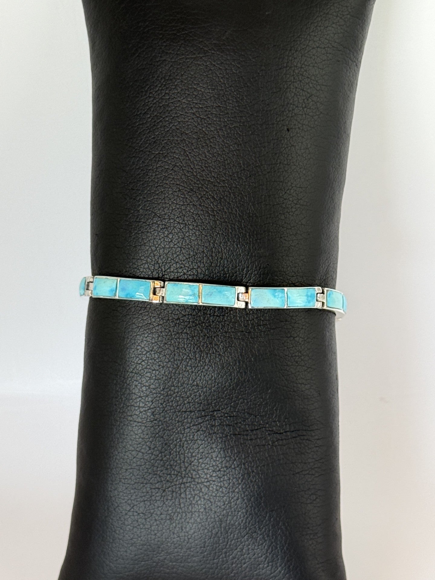 High-Quality Blue Ridge Turquoise & Sterling Silver Bracelet