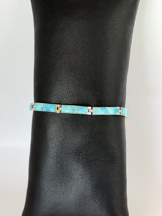 High-Quality Blue Ridge Turquoise & Sterling Silver Bracelet
