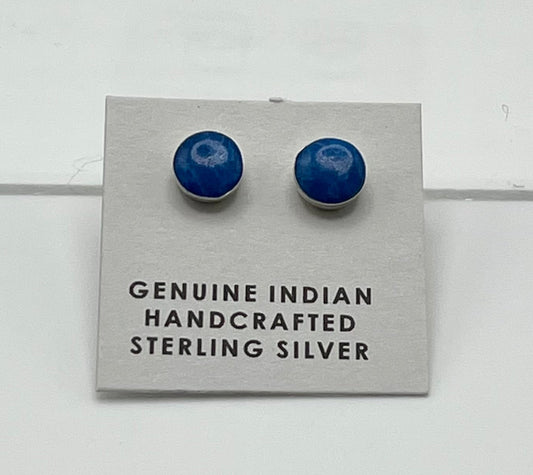 Small Turquoise and Sterling Silver Stud Earrings