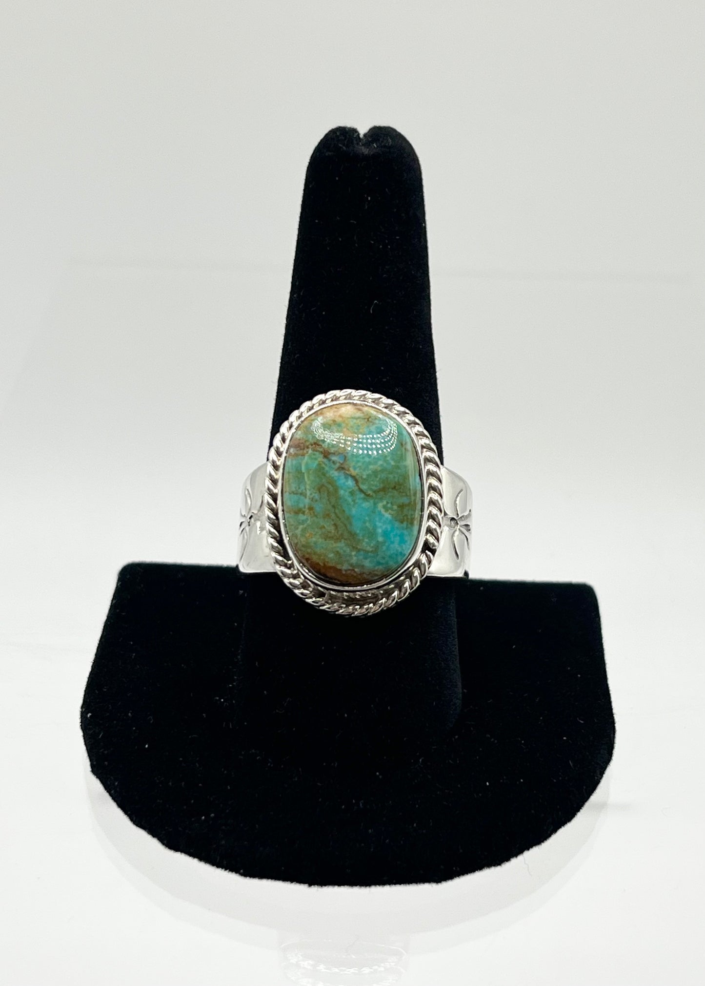Men’s Turquoise and Sterling Silver Ring; Size 11.25