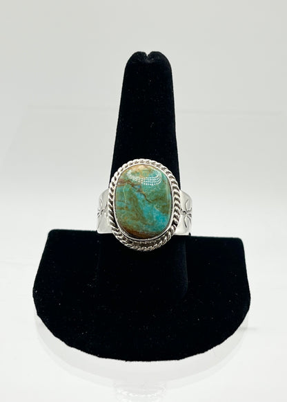 Men’s Turquoise and Sterling Silver Ring; Size 11.25