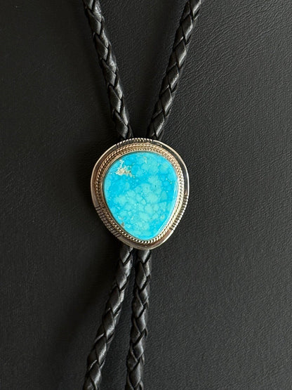 Kingman Turquoise/Sterling Silver Bolo Tie