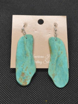 Turquoise slab Earrings