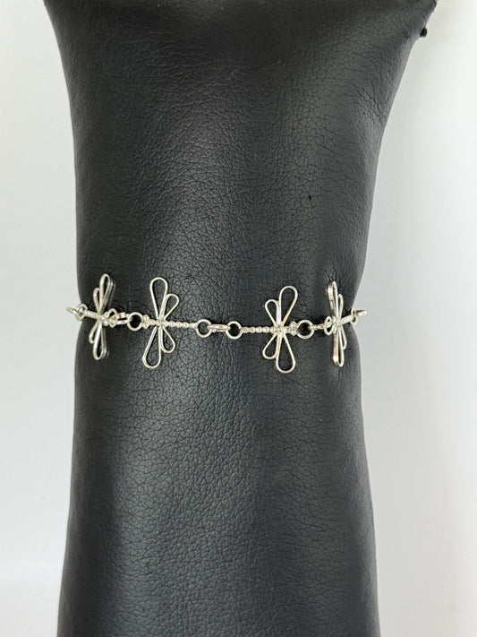 Dragonfly & Sterling Silver Bracelet