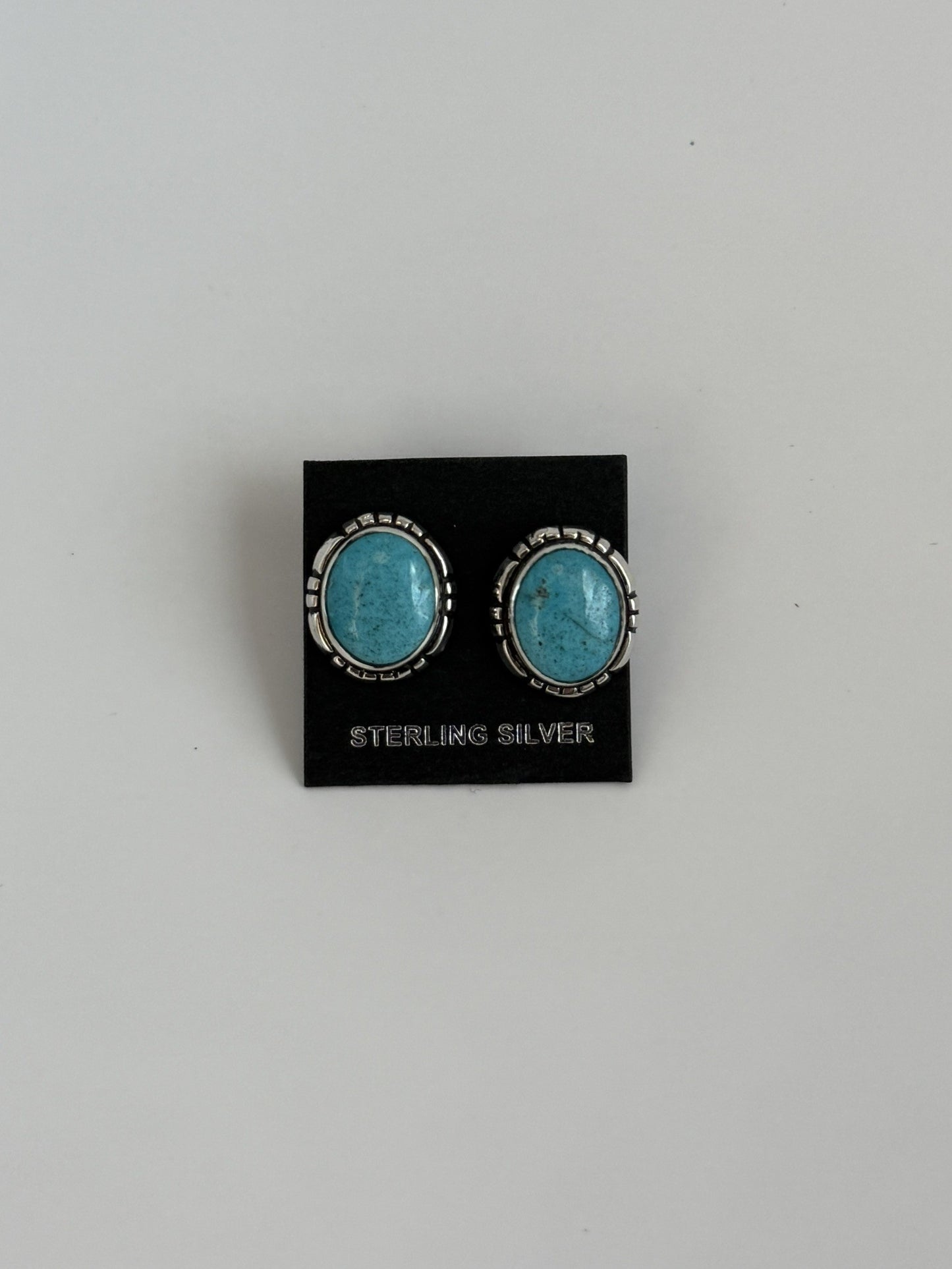 Turquoise & Sterling Silver Stud Earrings