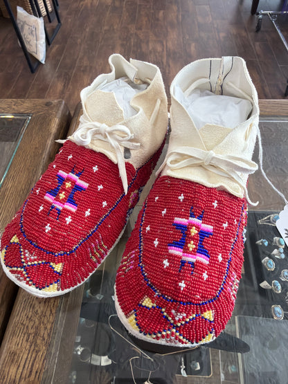 Fully Beaded Adult Moccasins