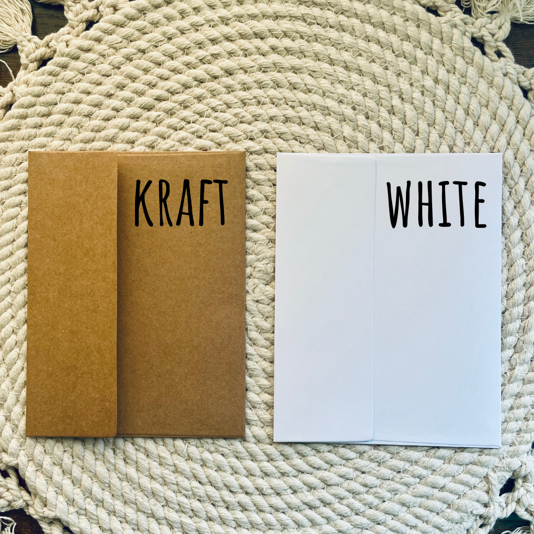 A BIG birthday is in sight Bigfoot Birthday Card: Small Notecard 4.25” x 5.25” / Brown Kraft Paper