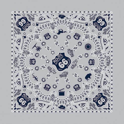 Bandana - 22" MADE IN USA - Route 66