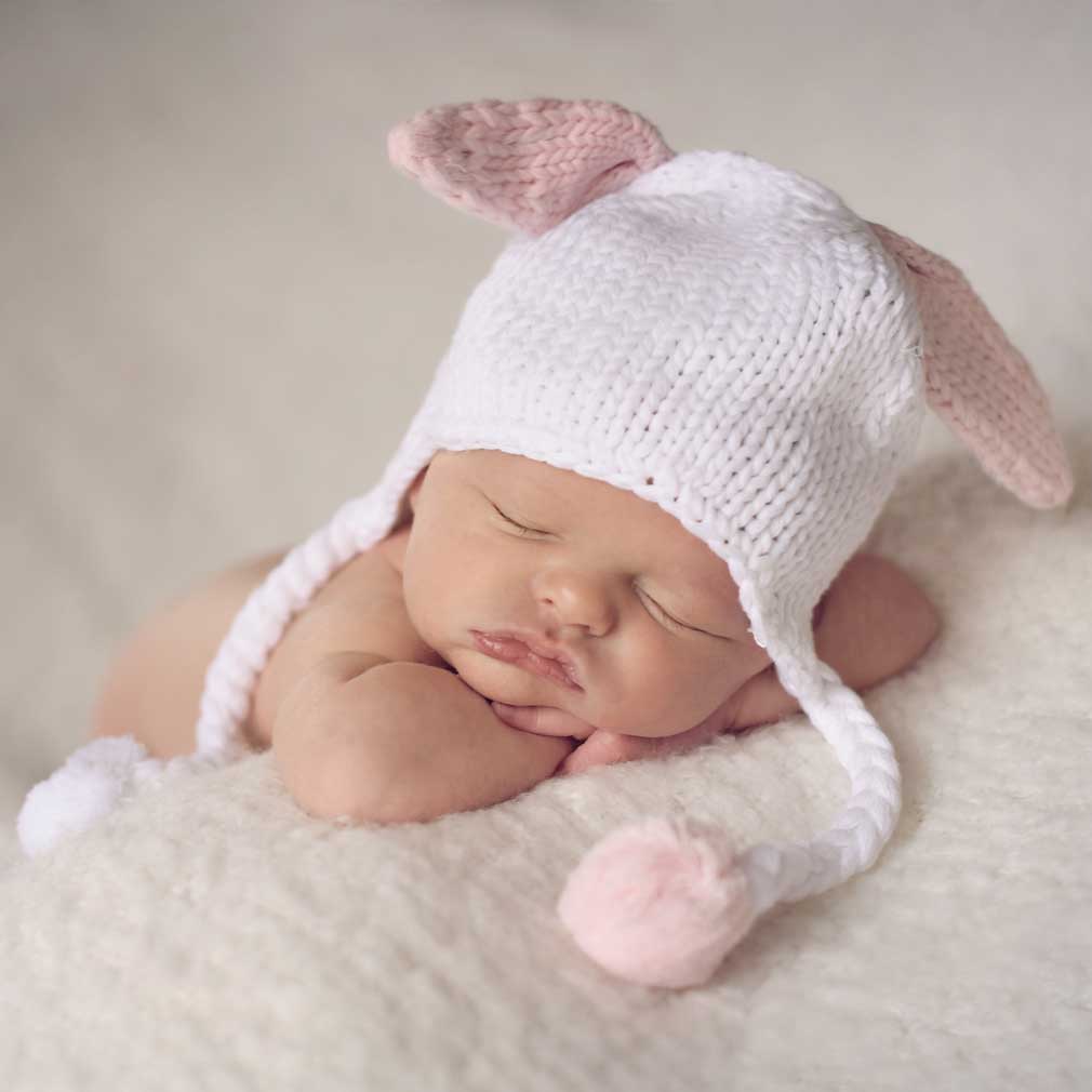 Hugbunny Pink Beanie Hat: M (6-24 Months)