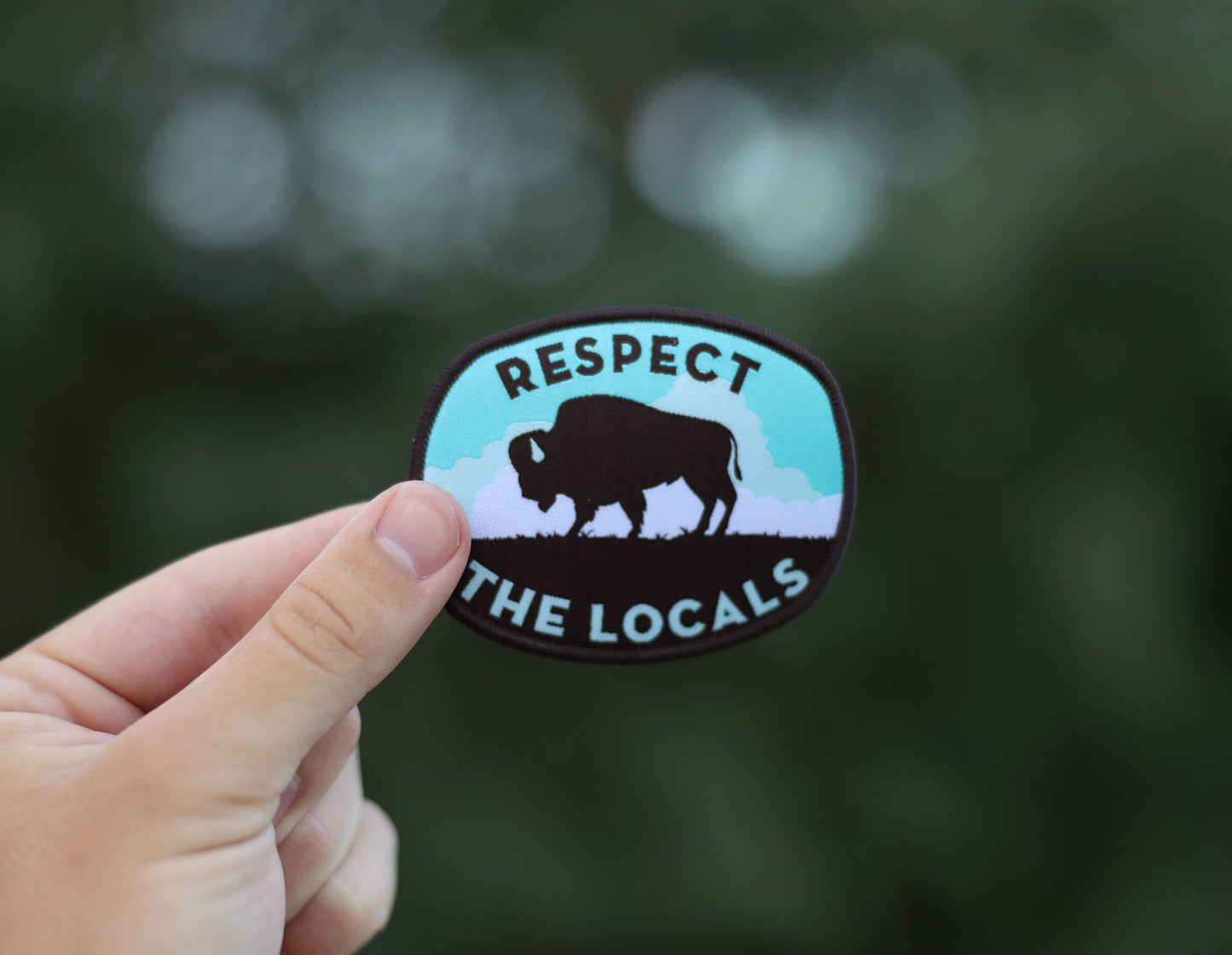 Respect The Locals - Bison - Iron On Patch