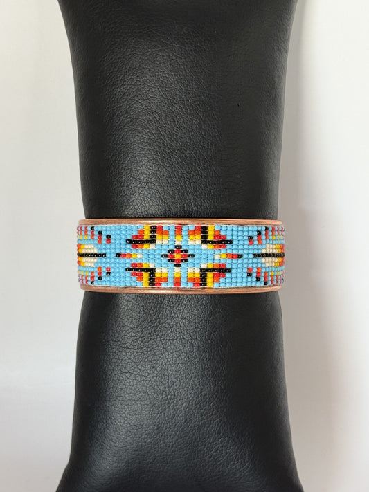 Copper Beaded Cuff Bracelet