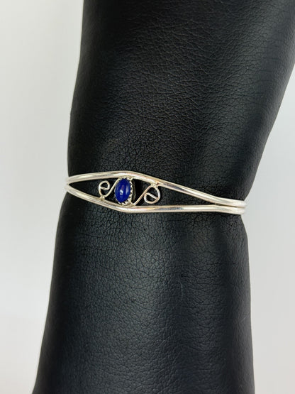 Lapis Lazuli & Sterling Silver Bracelet
