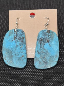 Turquoise Slab Earrings