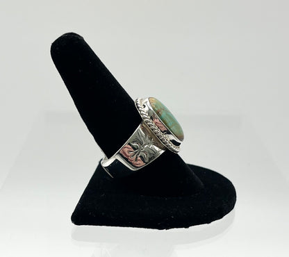 Men’s Turquoise and Sterling Silver Ring; Size 11.25
