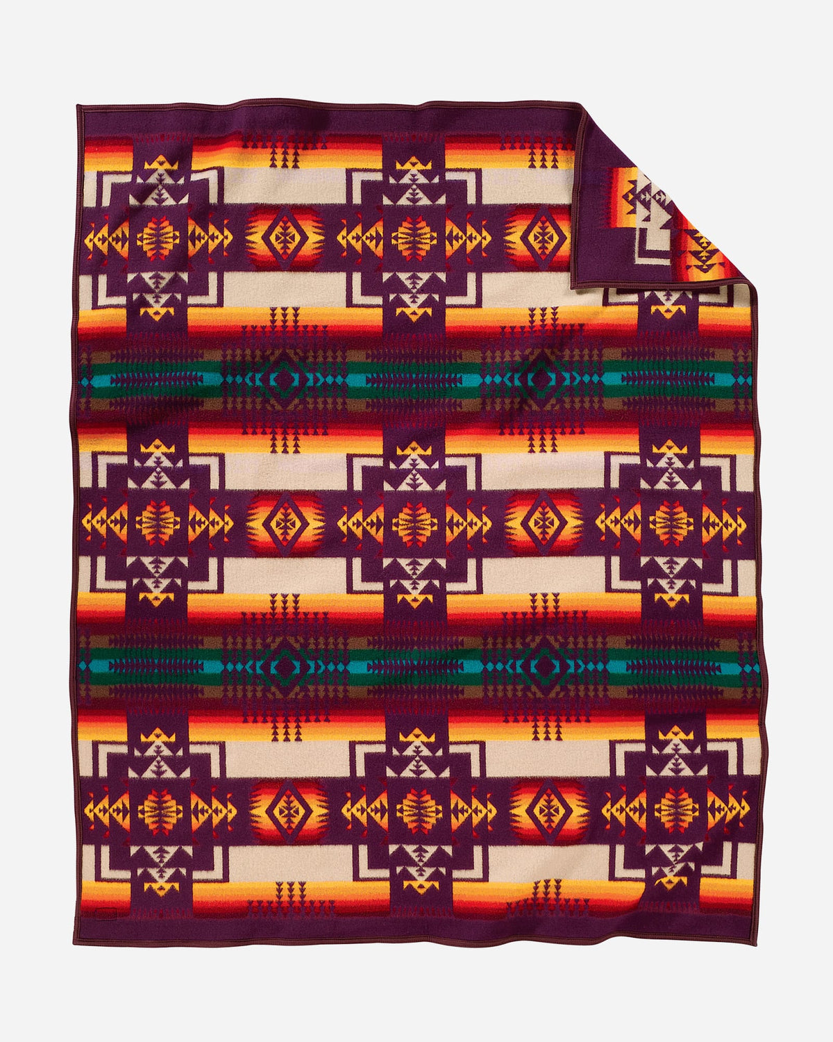 Pendleton Chief Joseph Jacquard Robe Maroon