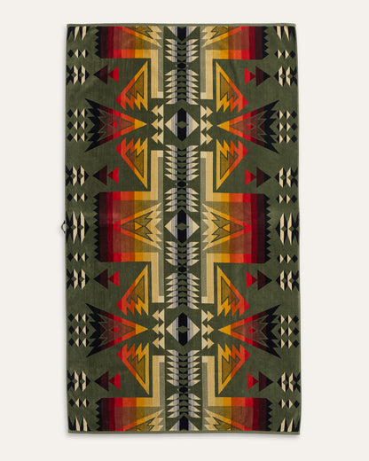 Pendleton Ponderosa Spa Towel - Green Multi