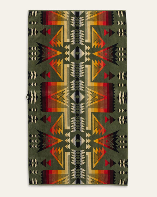 Pendleton Ponderosa Spa Towel - Green Multi