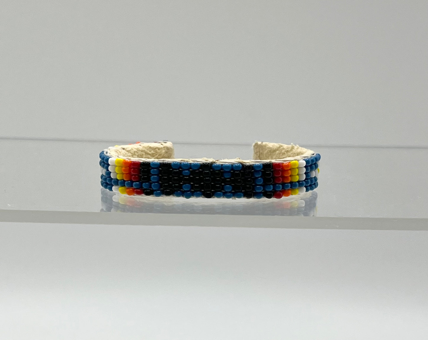 Beaded Baby Bracelet; Dark Blue and Black