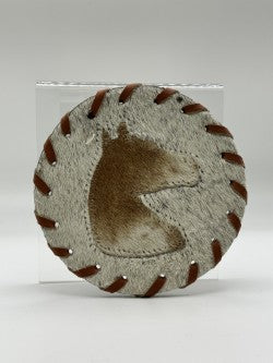 Cowhide Coasters - Western Motif