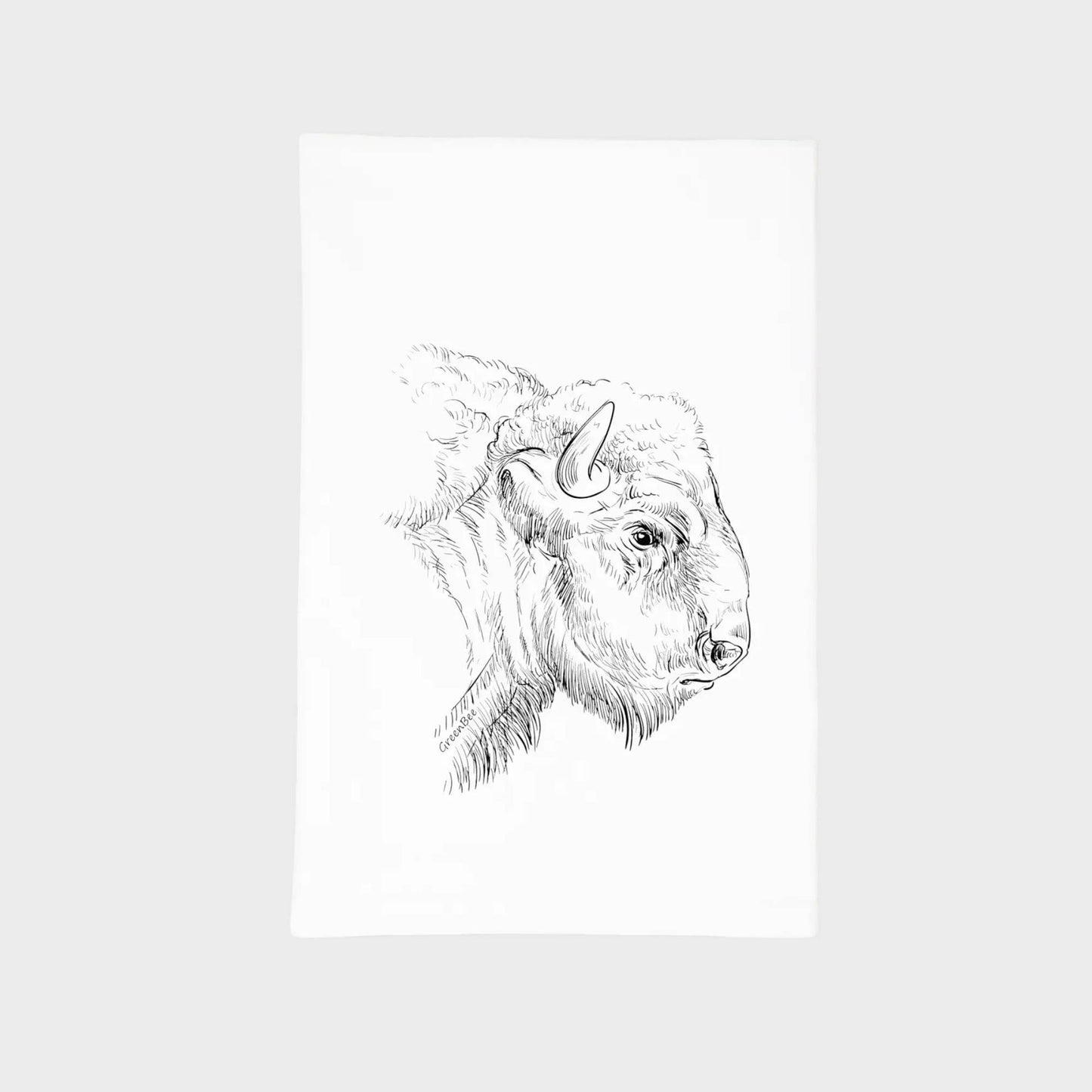 Buffalo Dish Towel | Tea Towels | Bison Head Kitchen Towel