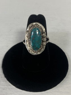 Turquoise & Sterling Silver Ladies Ring