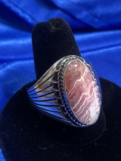 Rhodochrosite & Sterling Silver Ring