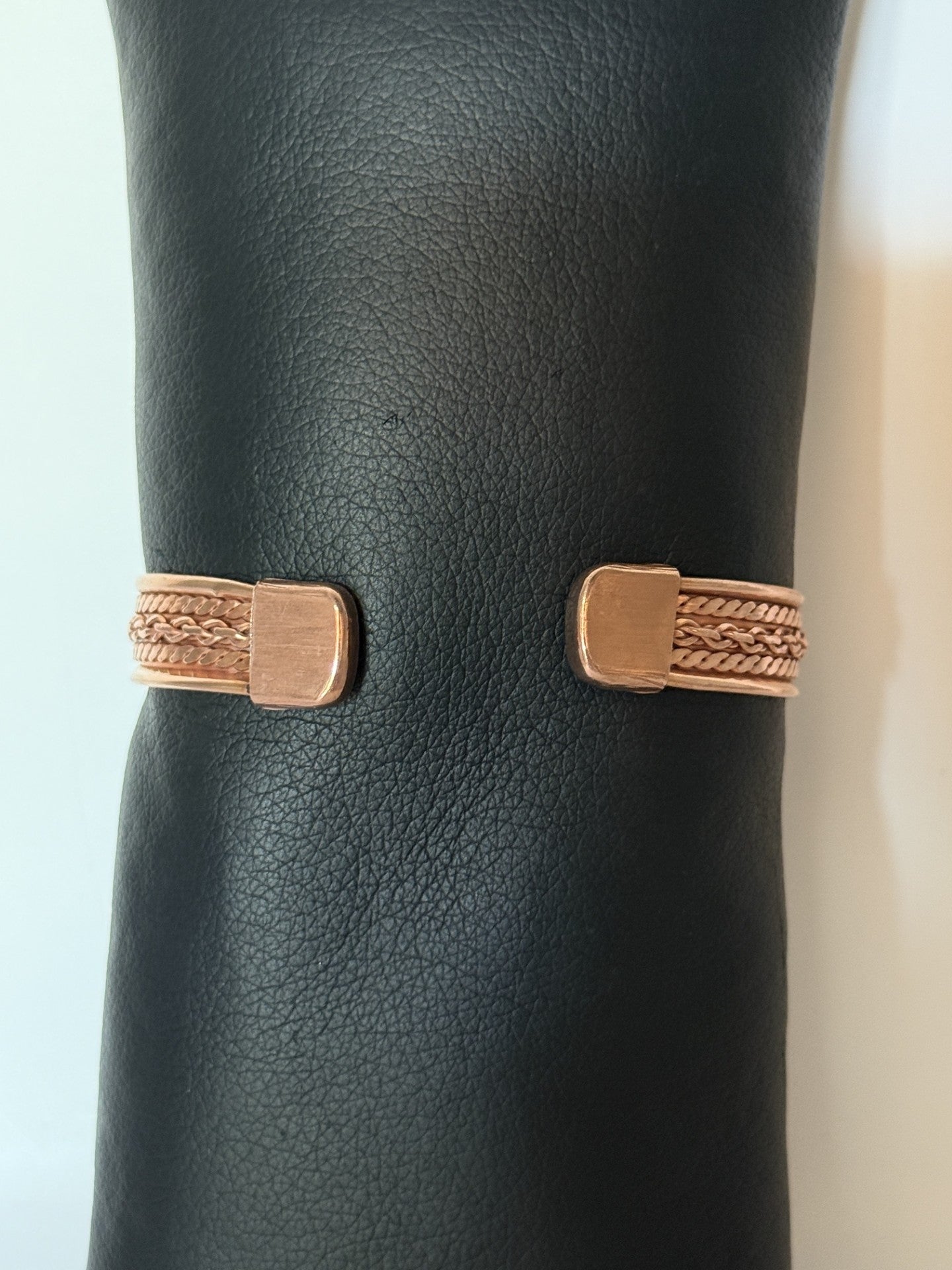 Copper Cuff Braided Bracelet