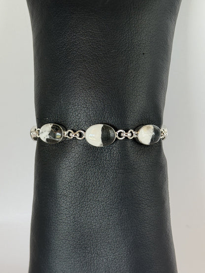 White Buffalo & Sterling Silver Bracelet