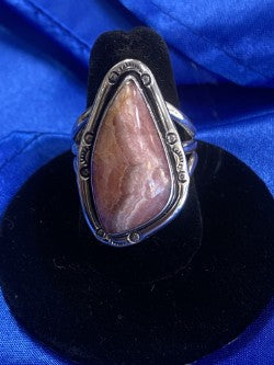 Rhodochrosite & Sterling Silver Ring