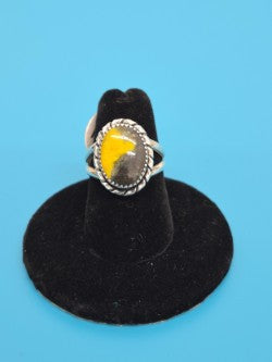 Bumble Bee Jasper & Sterling Silver Ring