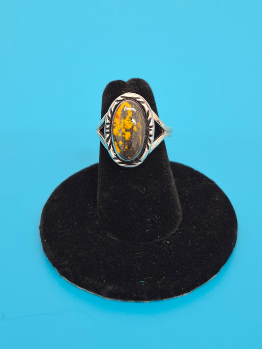 Bumble Bee Jasper & Sterling Silver Ring