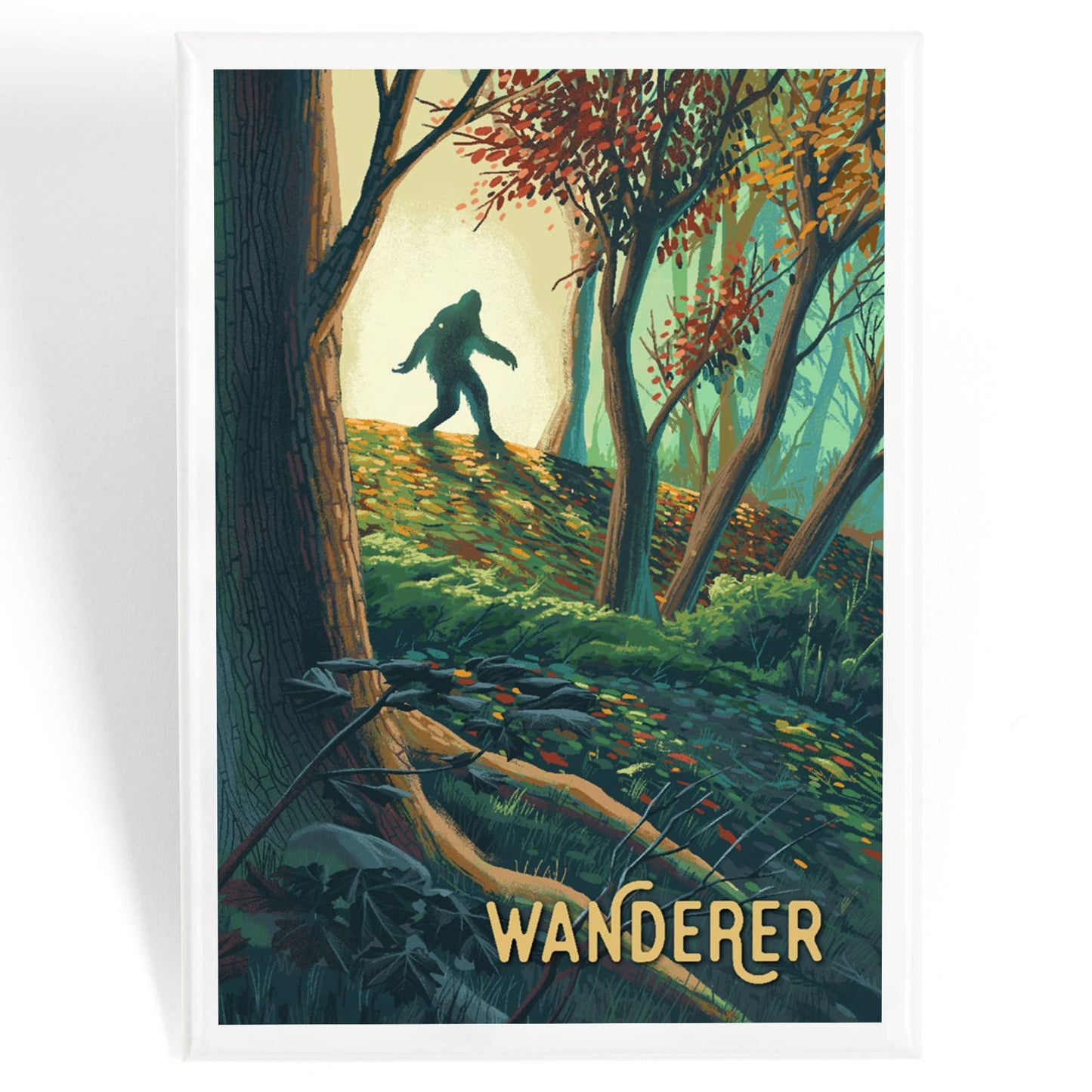 Wanderer, Bigfoot in Forest, Fall: Magnet