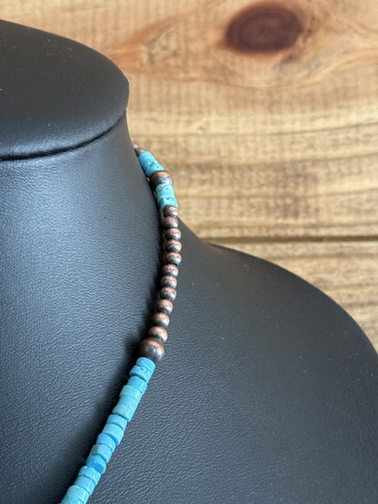 Kingman Turquoise & Copper Necklace